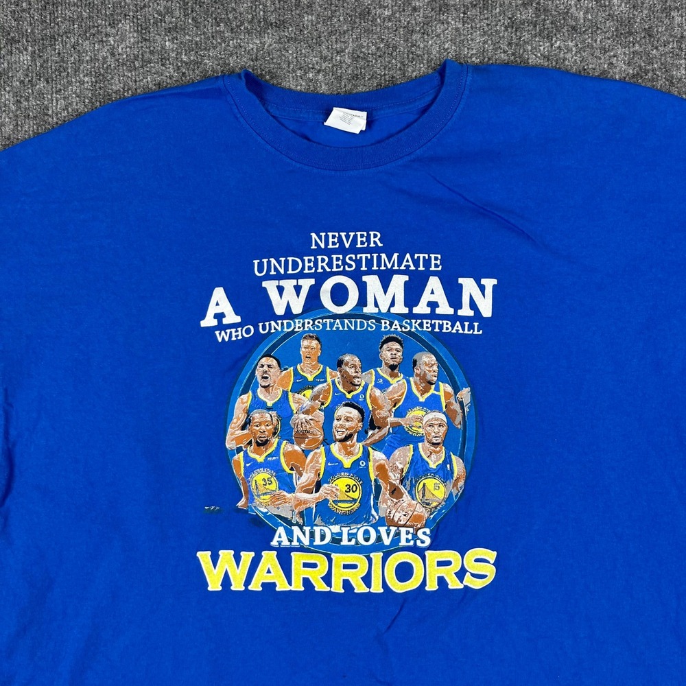 Gildan T-shirt Mens Size 3XL Blue Golden State Warriors‎ Fan Graphic Cotton Tee